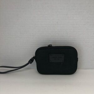 Michael Kors Black Neoprene MK Monogram Compact Wristlet